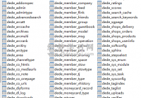 认识Dede的mysql数据库结构功能